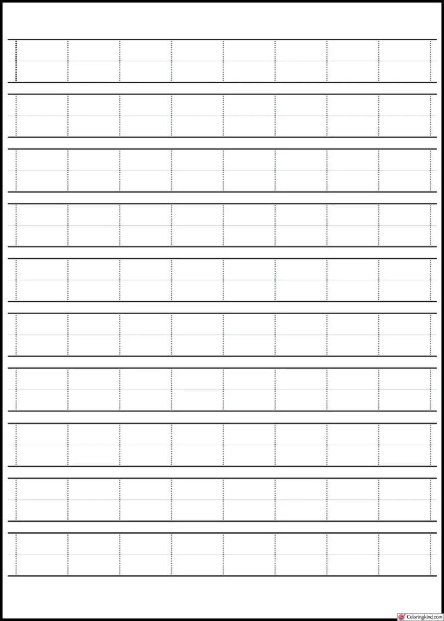 K - L Letter Tracing Worksheets