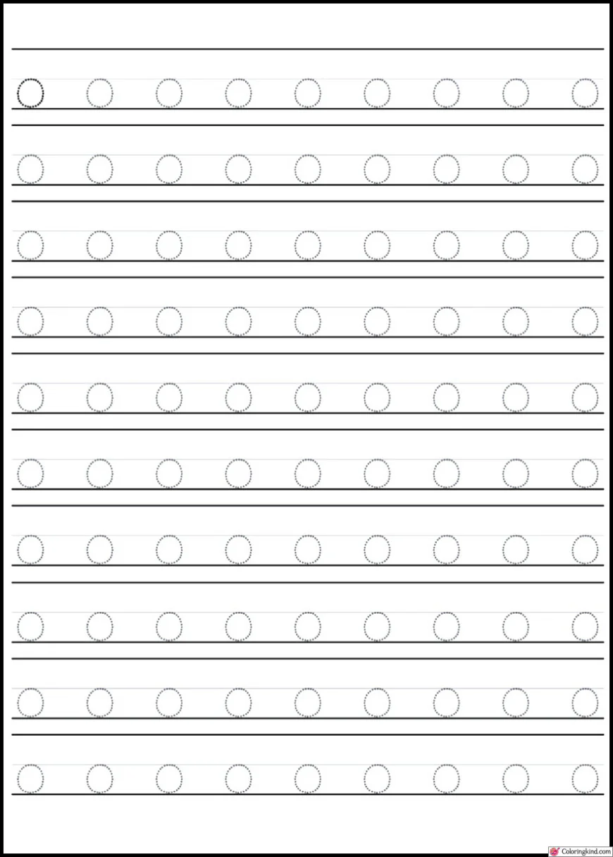 O-P Letter Tracing Worksheets
