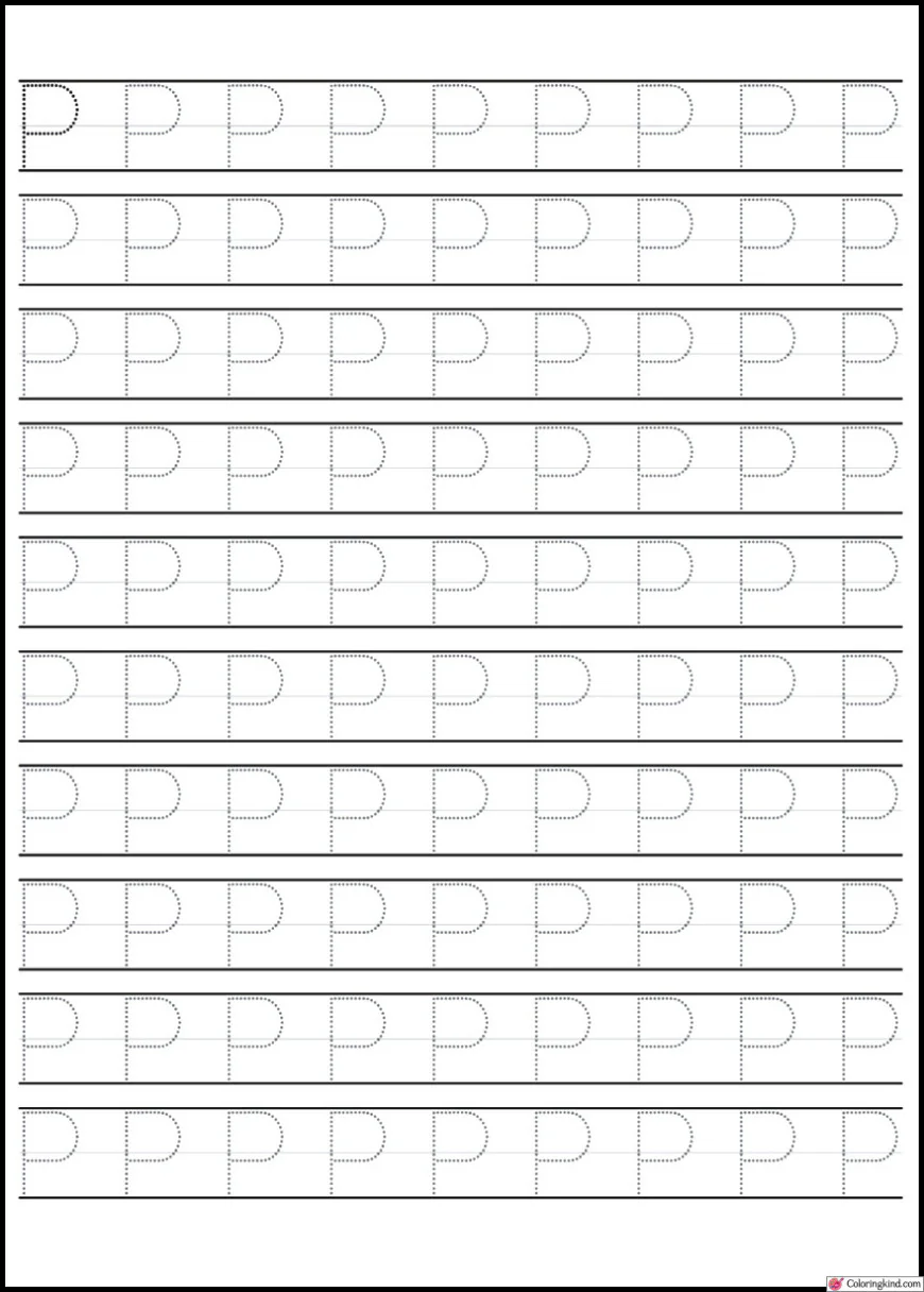 O-P Letter Tracing Worksheets