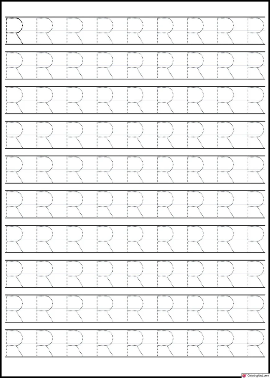 Q-R-S Letter Tracing Worksheets one paragraph