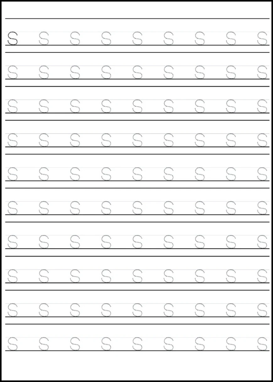 Q-R-S Letter Tracing Worksheets one paragraph