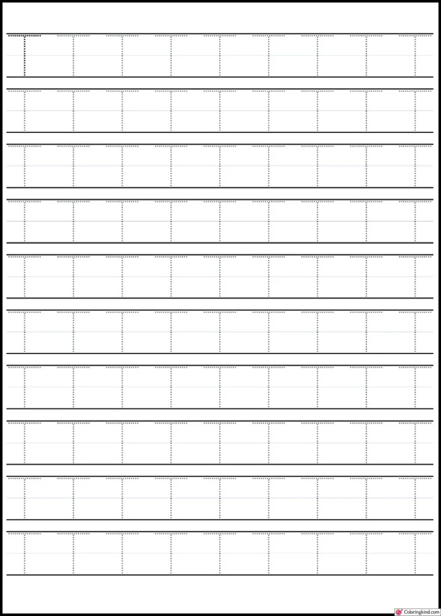 T-U Letter Tracing Worksheets