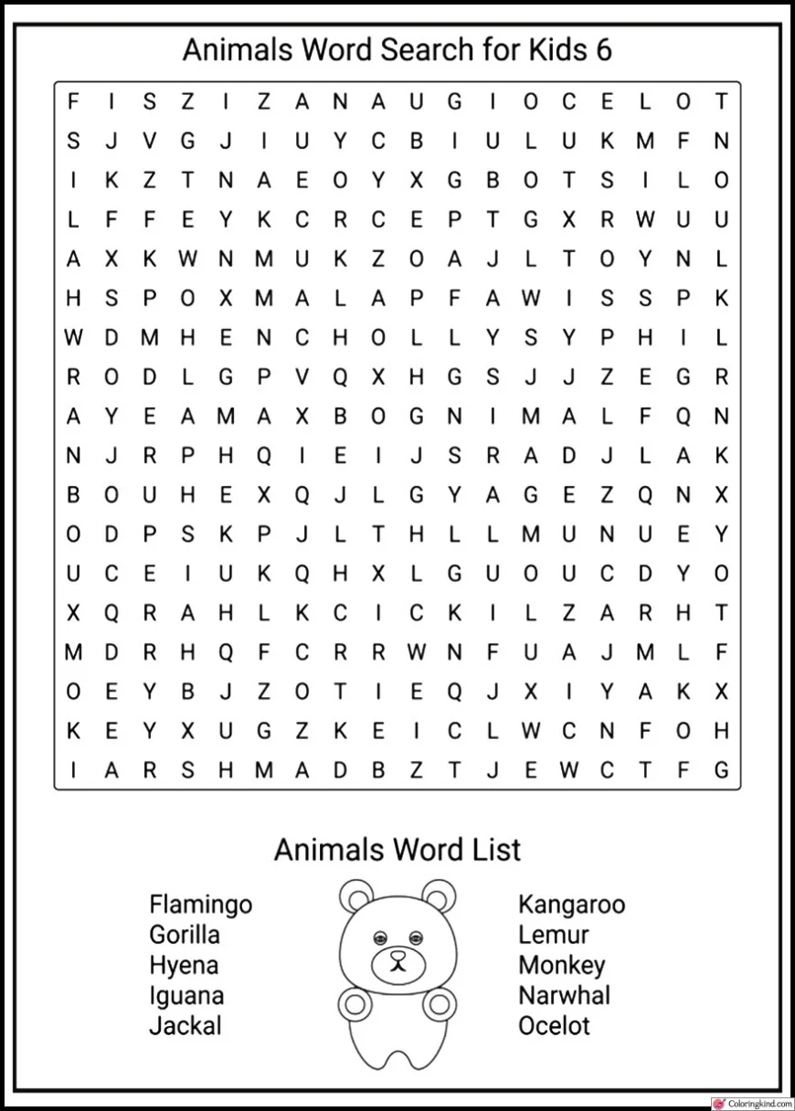 Word Search Worksheets