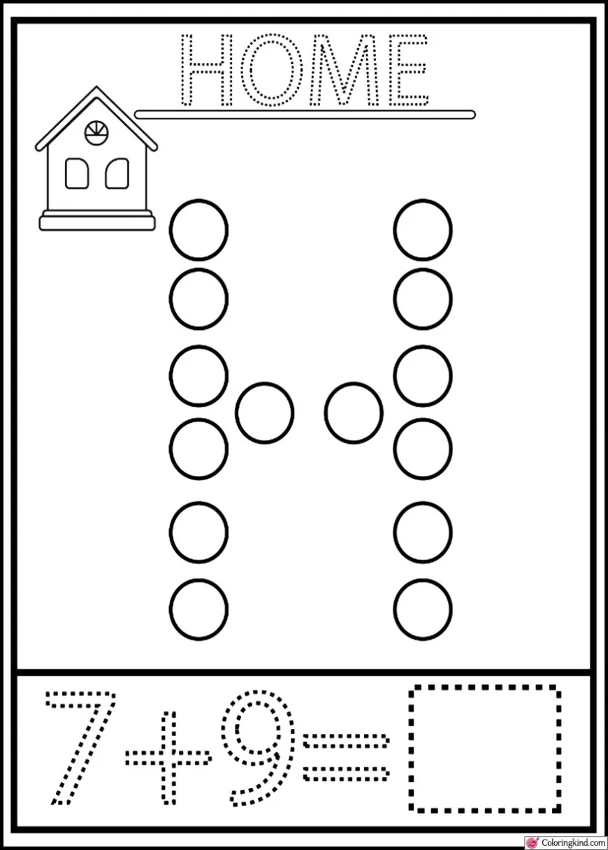 Dot Letter Number Worksheets(G,H,I,J,K,L,M,N)