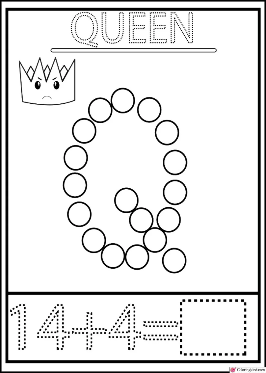 Dot Letter Number Worksheets(O,P,Q,R,S,T)