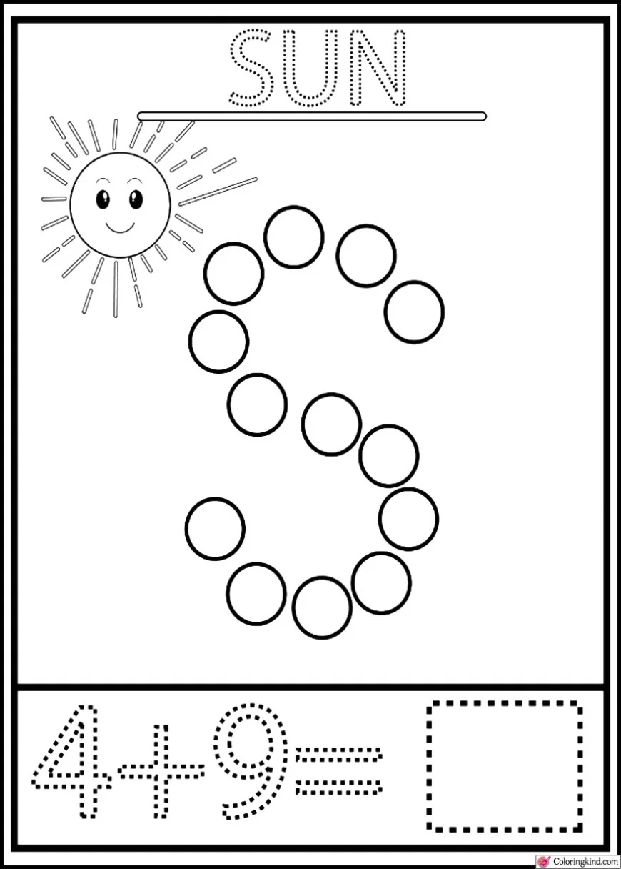 Dot Letter Number Worksheets(O,P,Q,R,S,T)