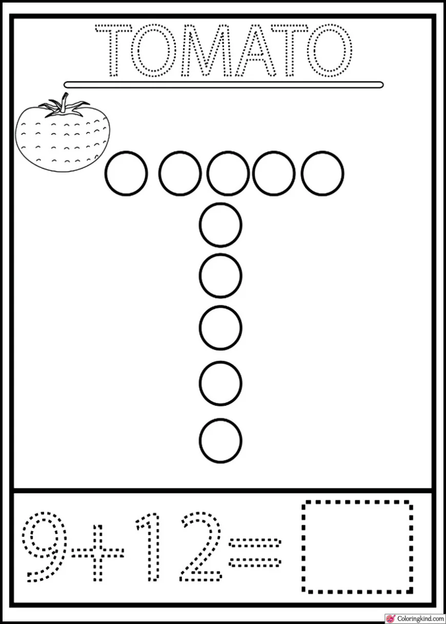 Dot Letter Number Worksheets(O,P,Q,R,S,T)