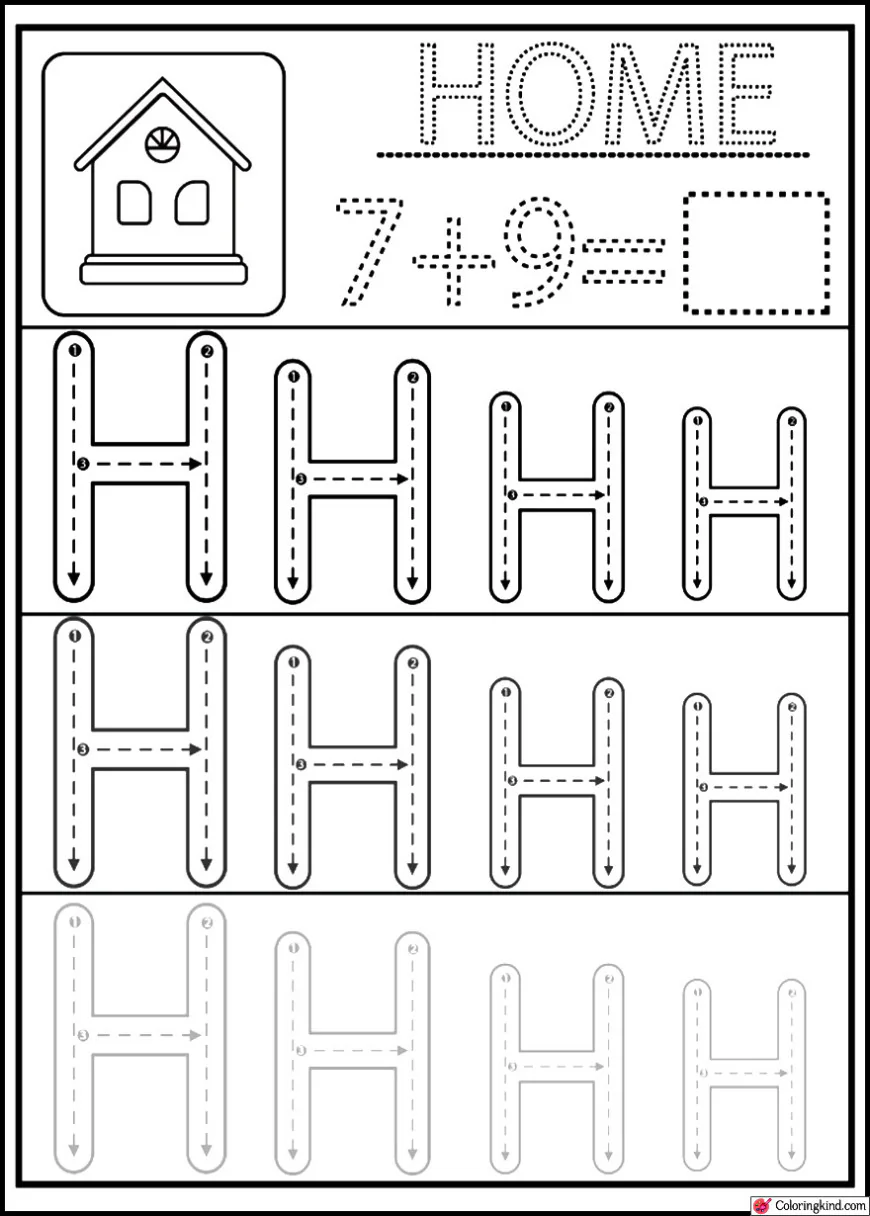 Letter Tracing List One