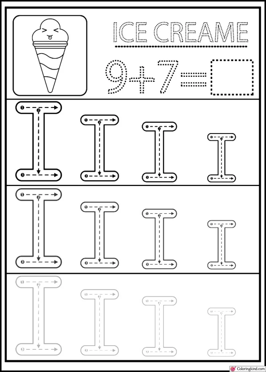 Letter Tracing List One