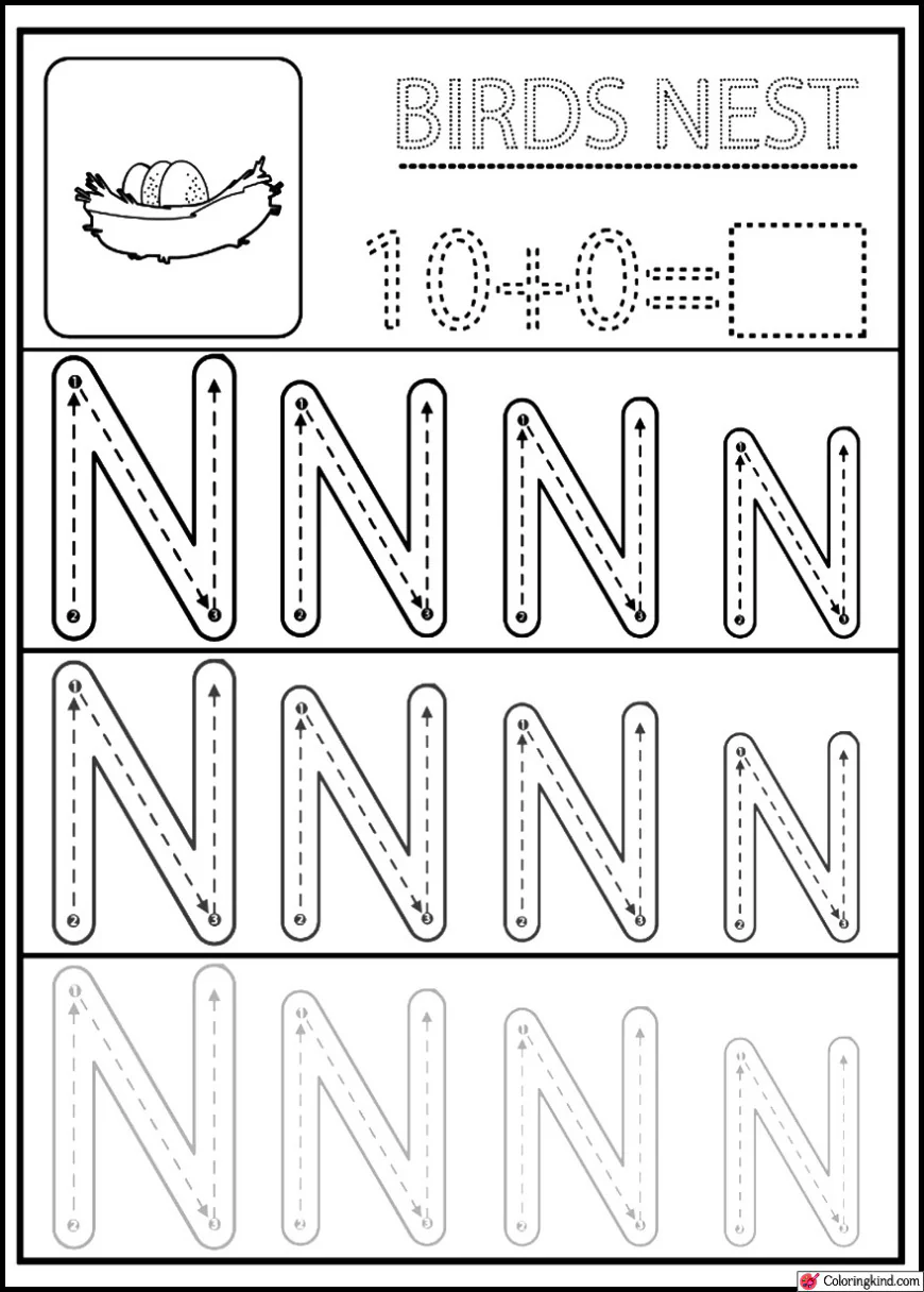 Letter Tracing List Two