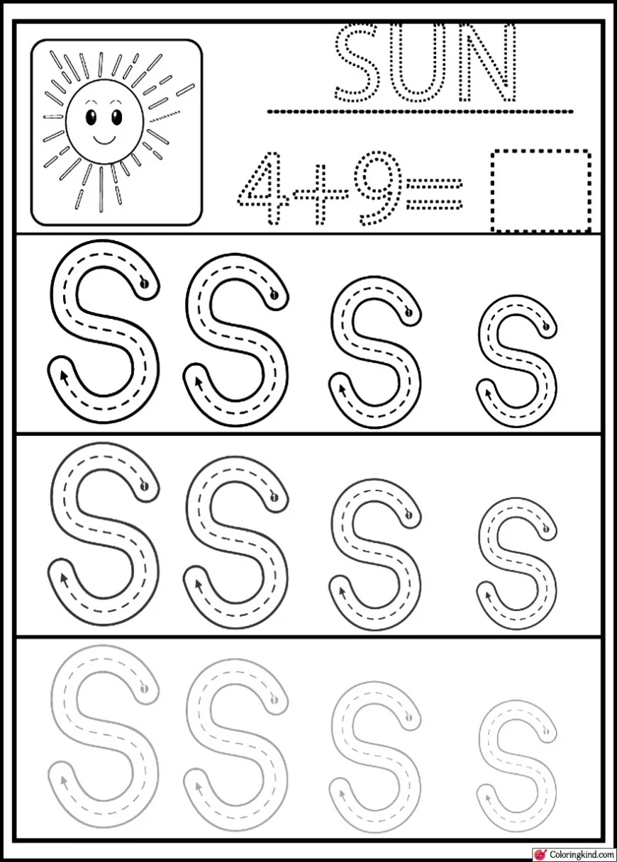 Letter Tracing List Two