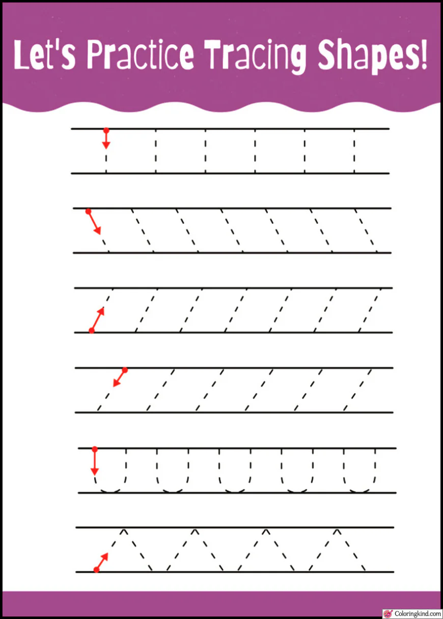 Pencil Control Tracing One