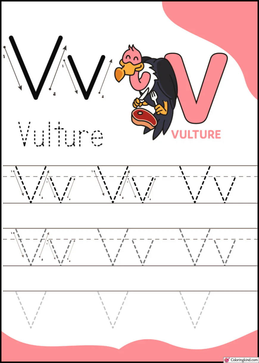 Pencil Control Tracing Four