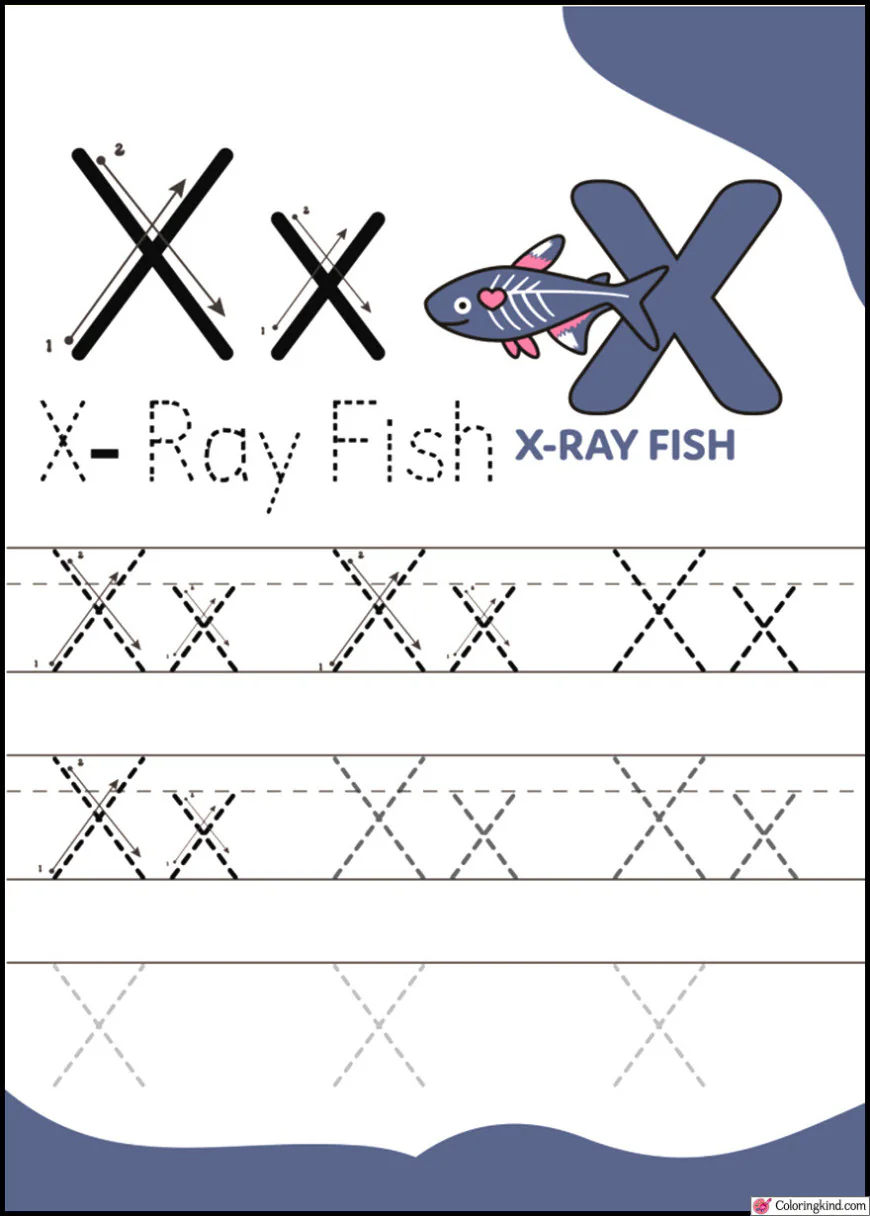 Pencil Control Tracing Four