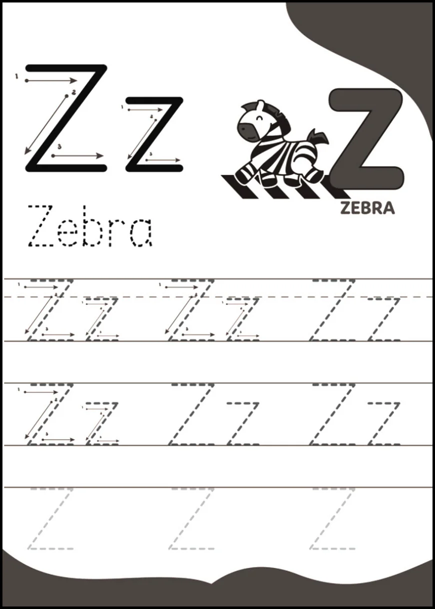 Pencil Control Tracing Four