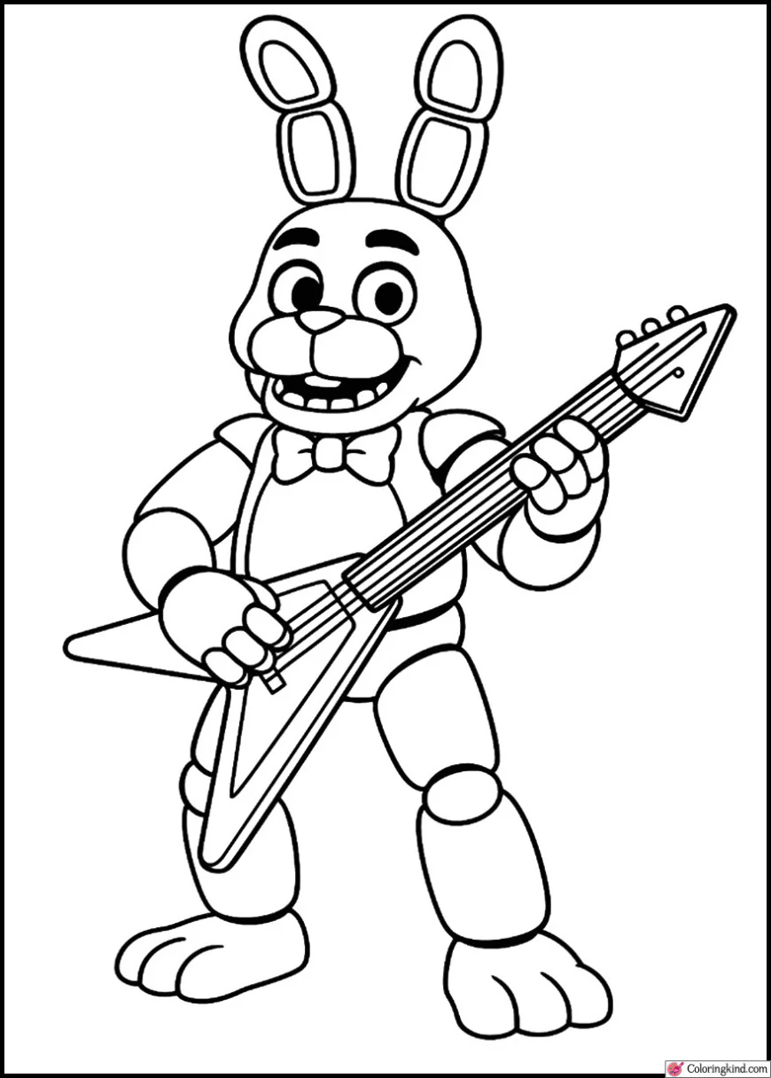 Bonnie the Bunny Guitar Pose