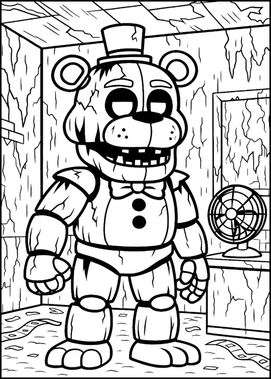 Phantom Freddy in Burned Office