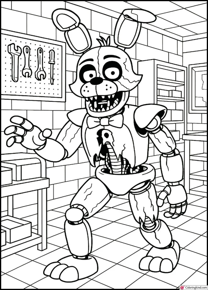 Withered Bonnie in Parts & Service