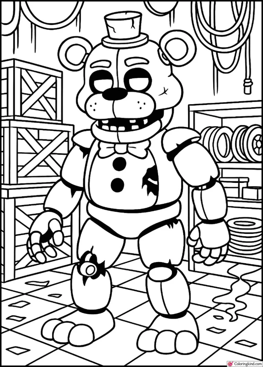 Withered Freddy in Storage