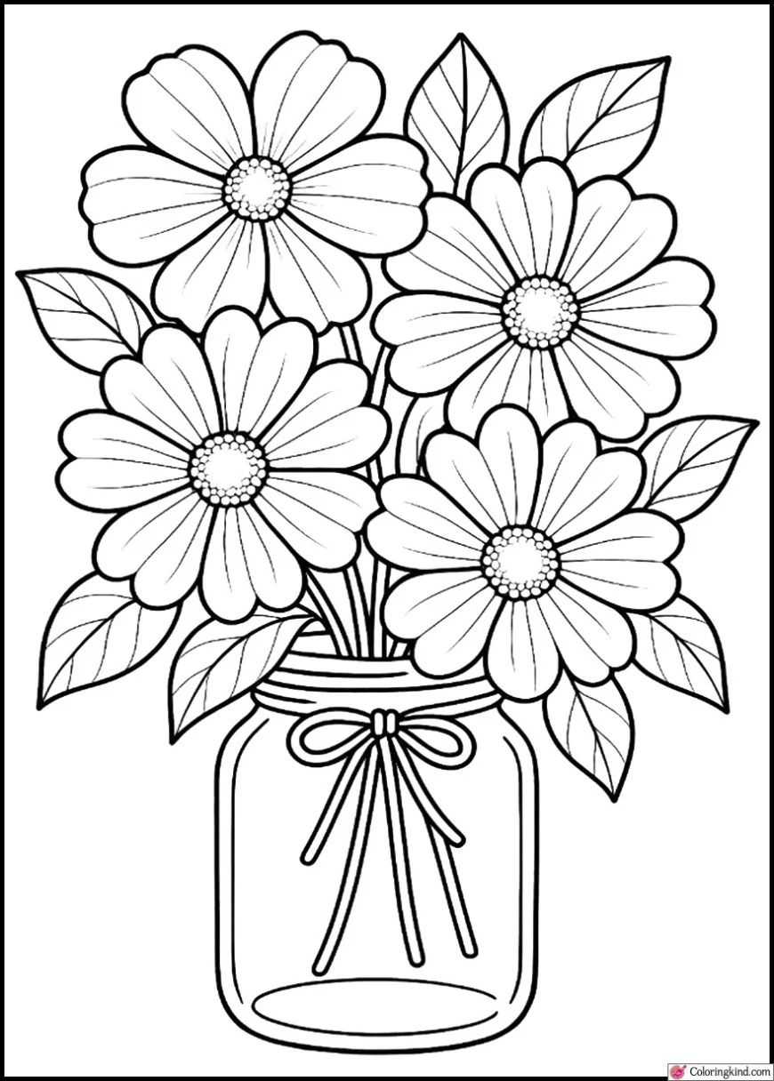 Flowers in a Mason Jar