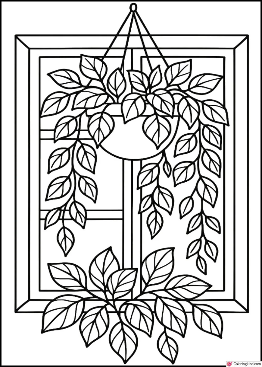 Hanging Plant Vines by Window