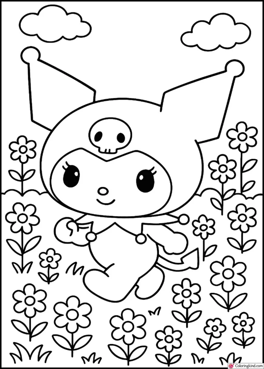 Kuromi Walking Through My Melody’s Flower Garden