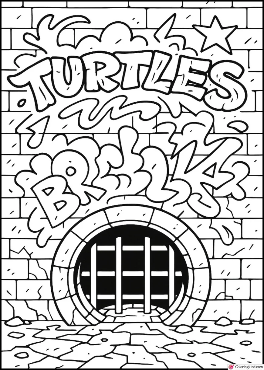 Sewer Entrance Hidden by Graffiti