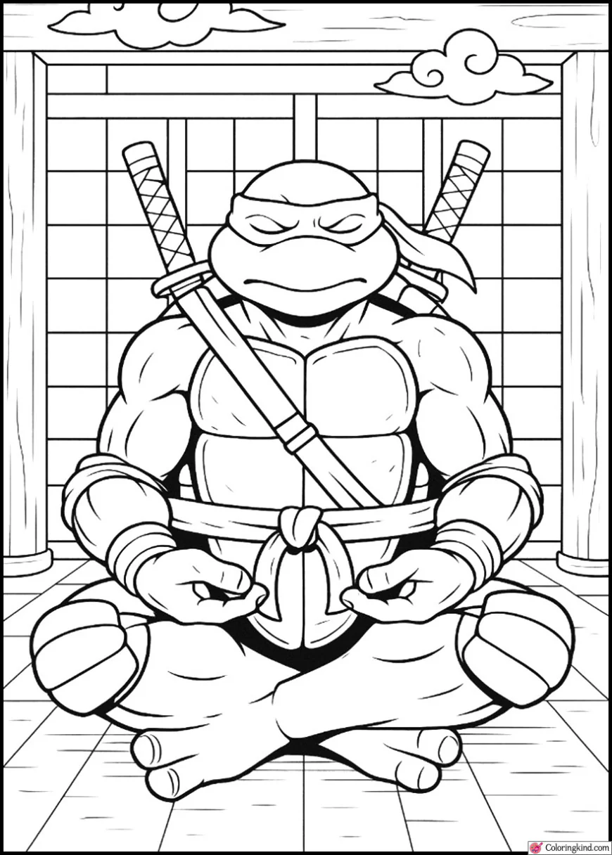Leonardo Practicing Meditation in the Dojo