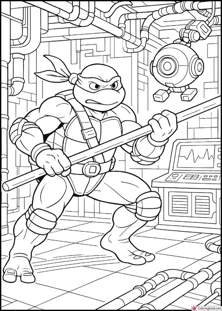 Donatello Testing High-Tech Training Gear