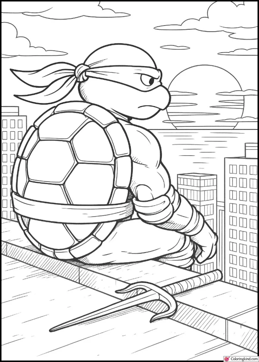 Raphael Watching the Sunset from a Rooftop
