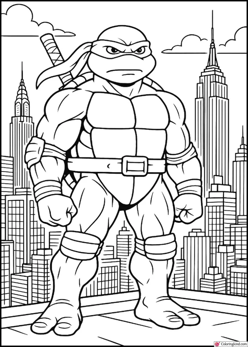 Leonardo Guarding the New York Skyline