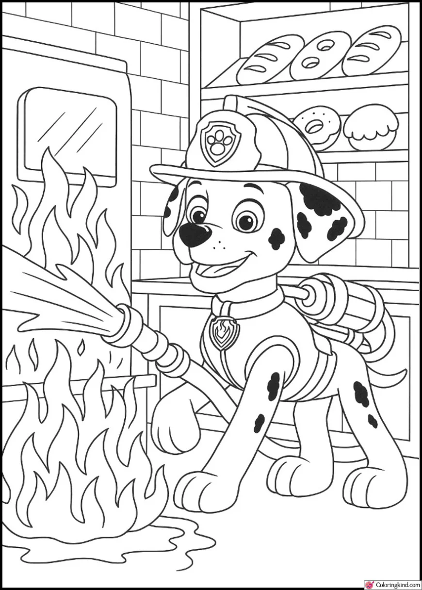 Marshall Putting Out a Fire in the Bakery