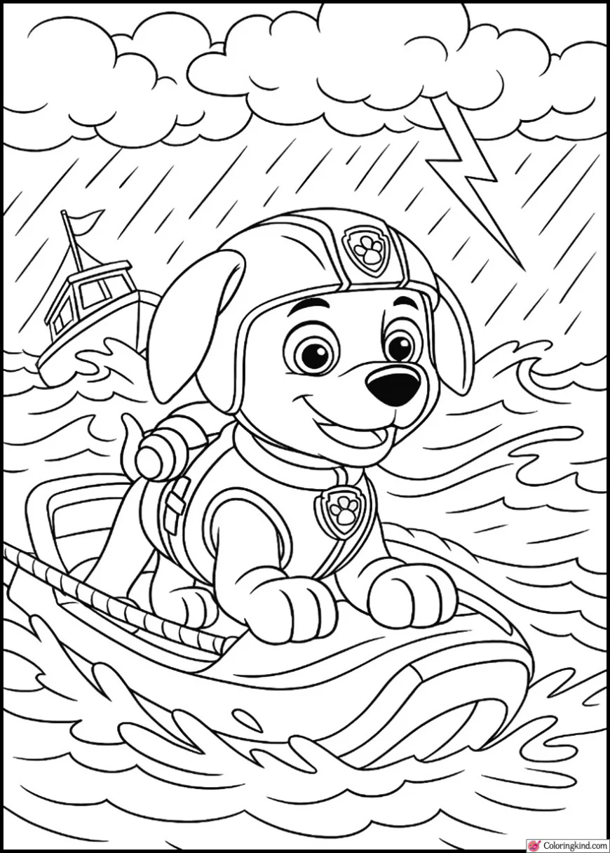 Zuma Rescuing a Boat in the Storm