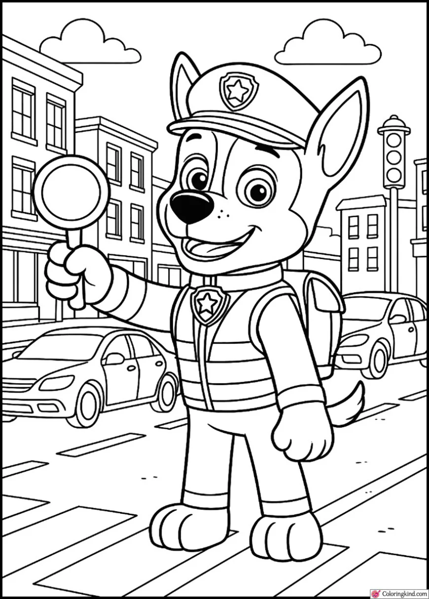 Chase Directing Traffic in Adventure Bay