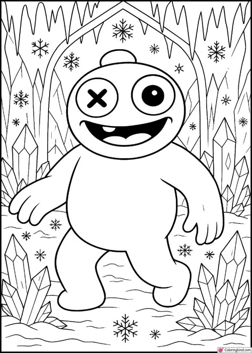 Blue Rainbow Friend in Ice Cave Palace