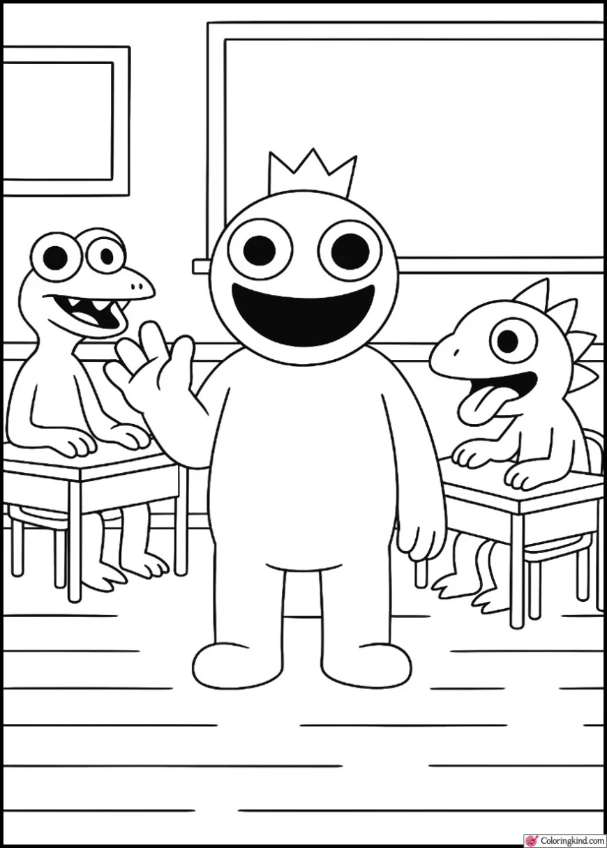 Rainbow Friends in a School Classroom