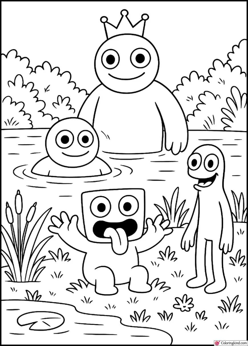 Rainbow Friends at the Enchanted Lake