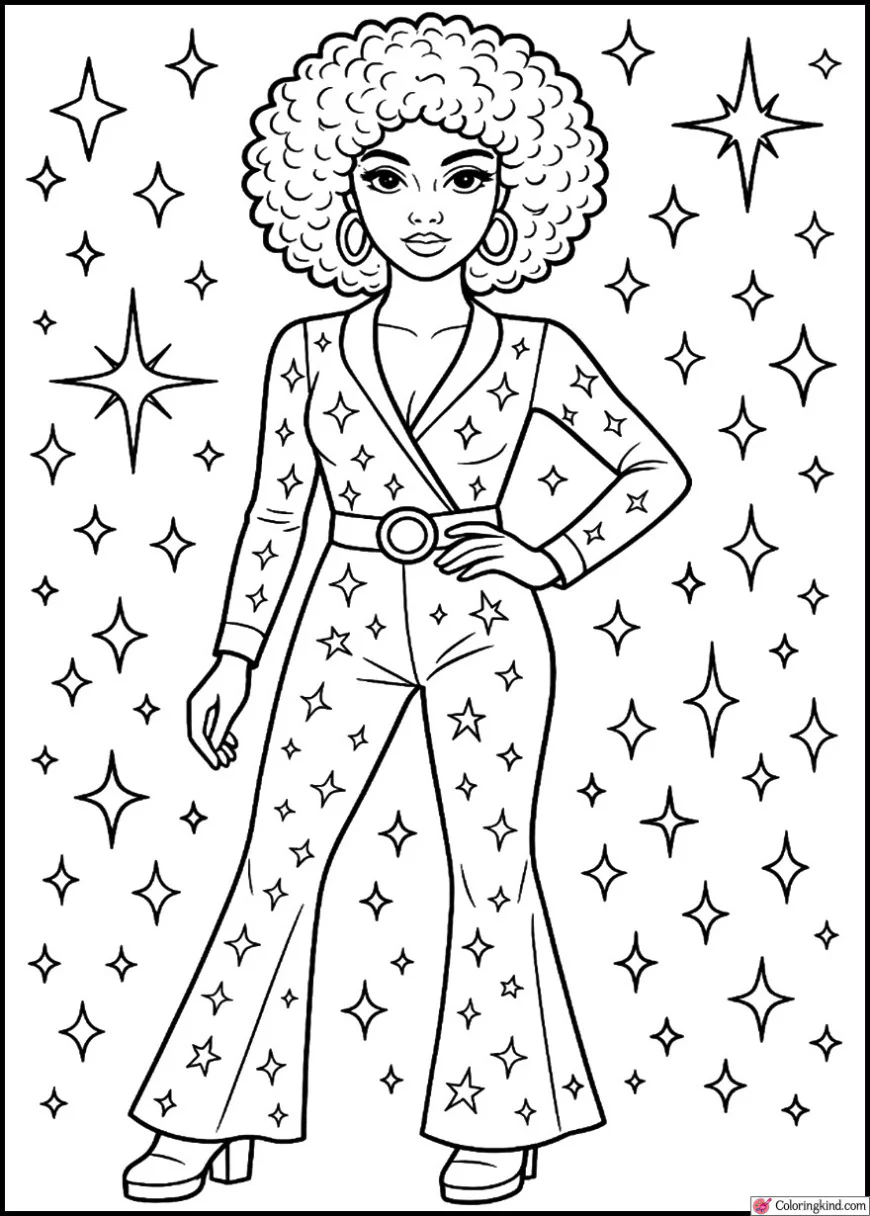 Retro Disco Outfit with Sparkles