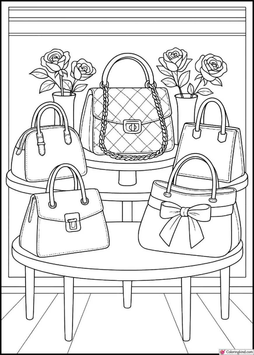 Luxury Handbag Display Table