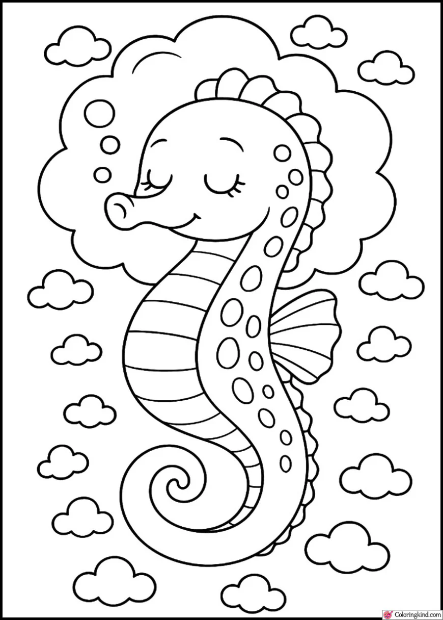 Seahorse Dreaming in Bubble Cloud
