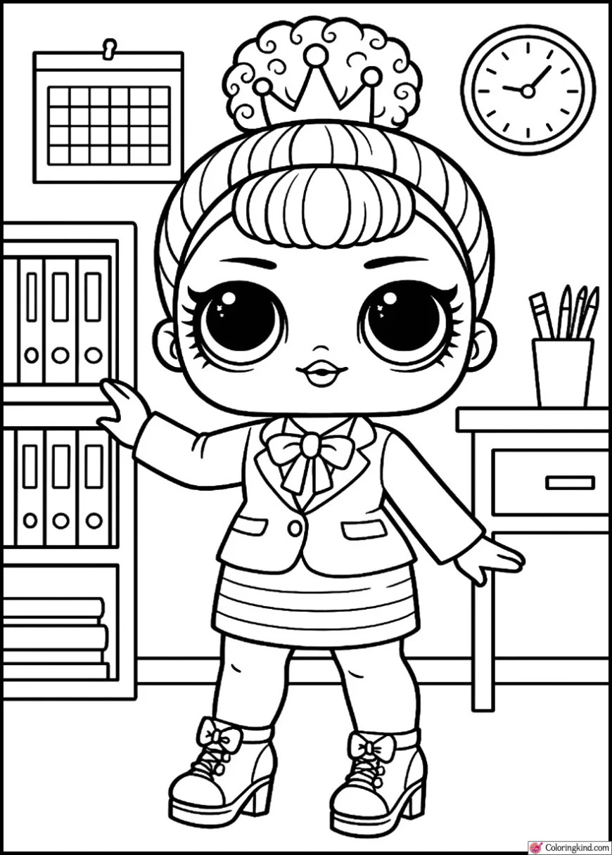 Boss Queen Organizing Her Pink Office