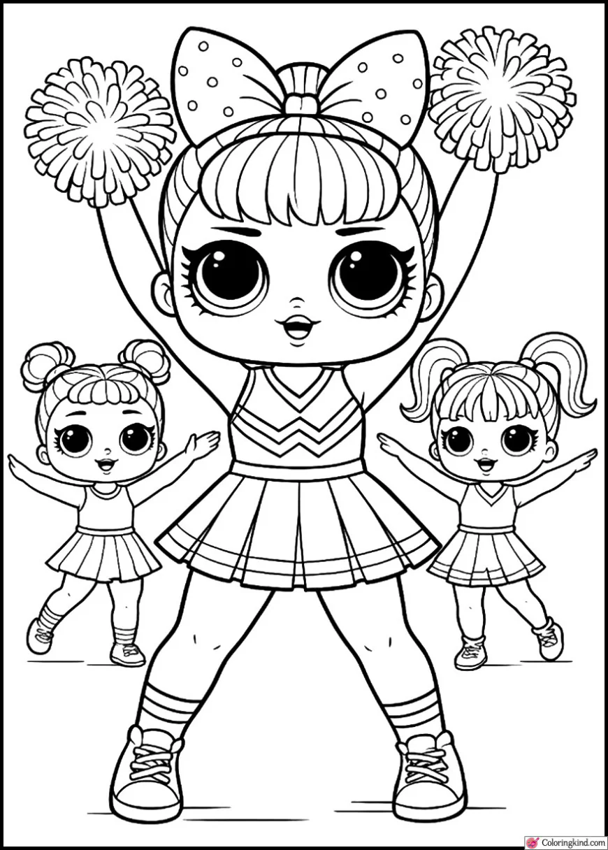 Cheer Captain Leading a Girl Squad Dance