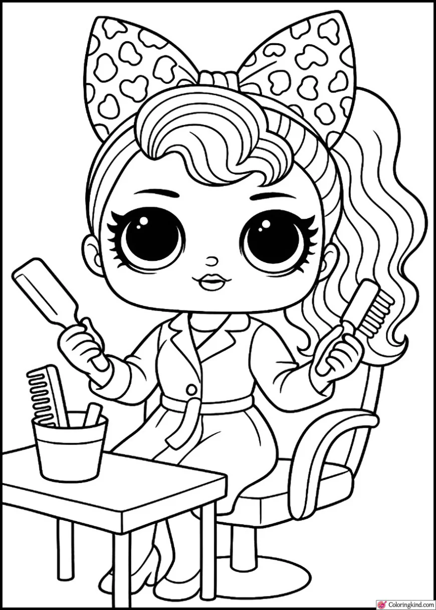 Diva Styling Hair in a Fashion Salon