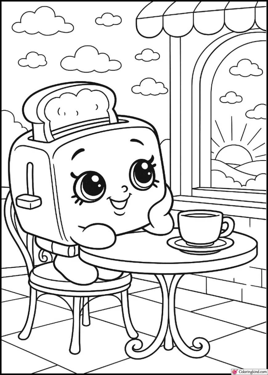 Toasty Pop Watching Sunrise at a Café