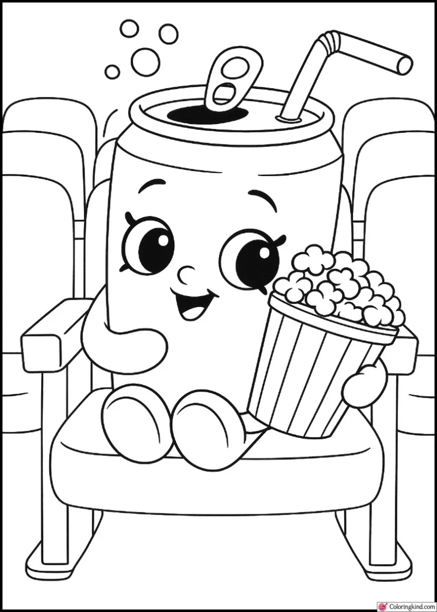Bubbles the Soda Can at a Movie Theater