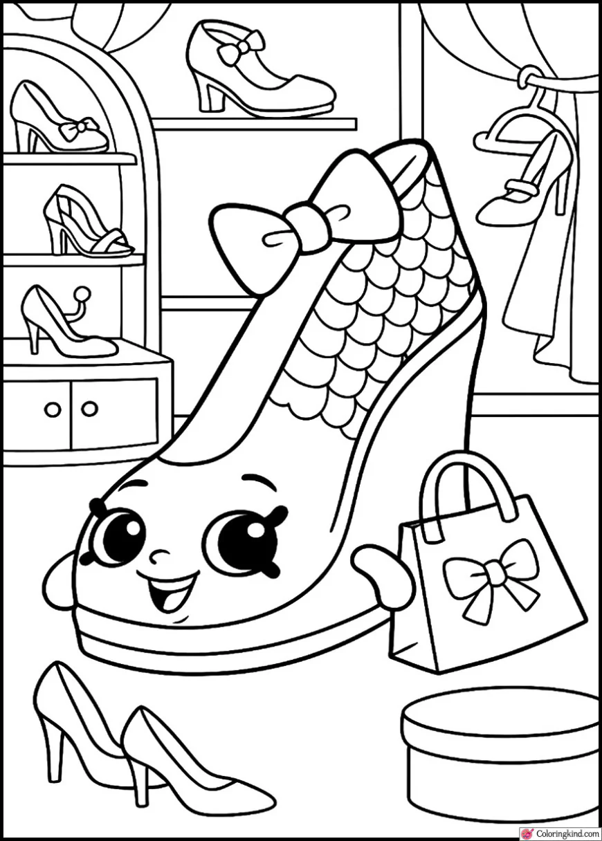Sneaky Wedge Shopping for Shoes in a Boutique