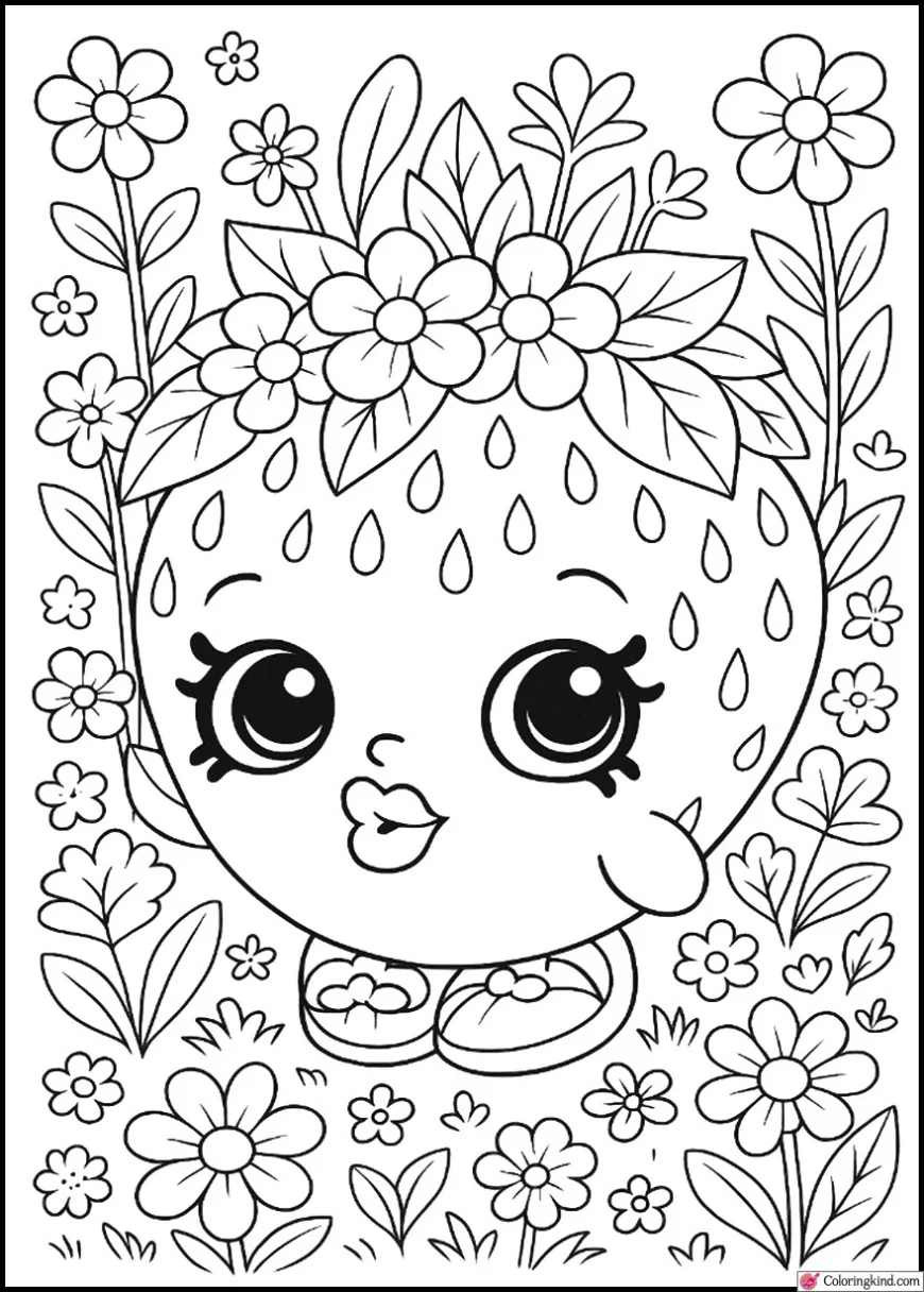 Strawberry Kiss with Flowers