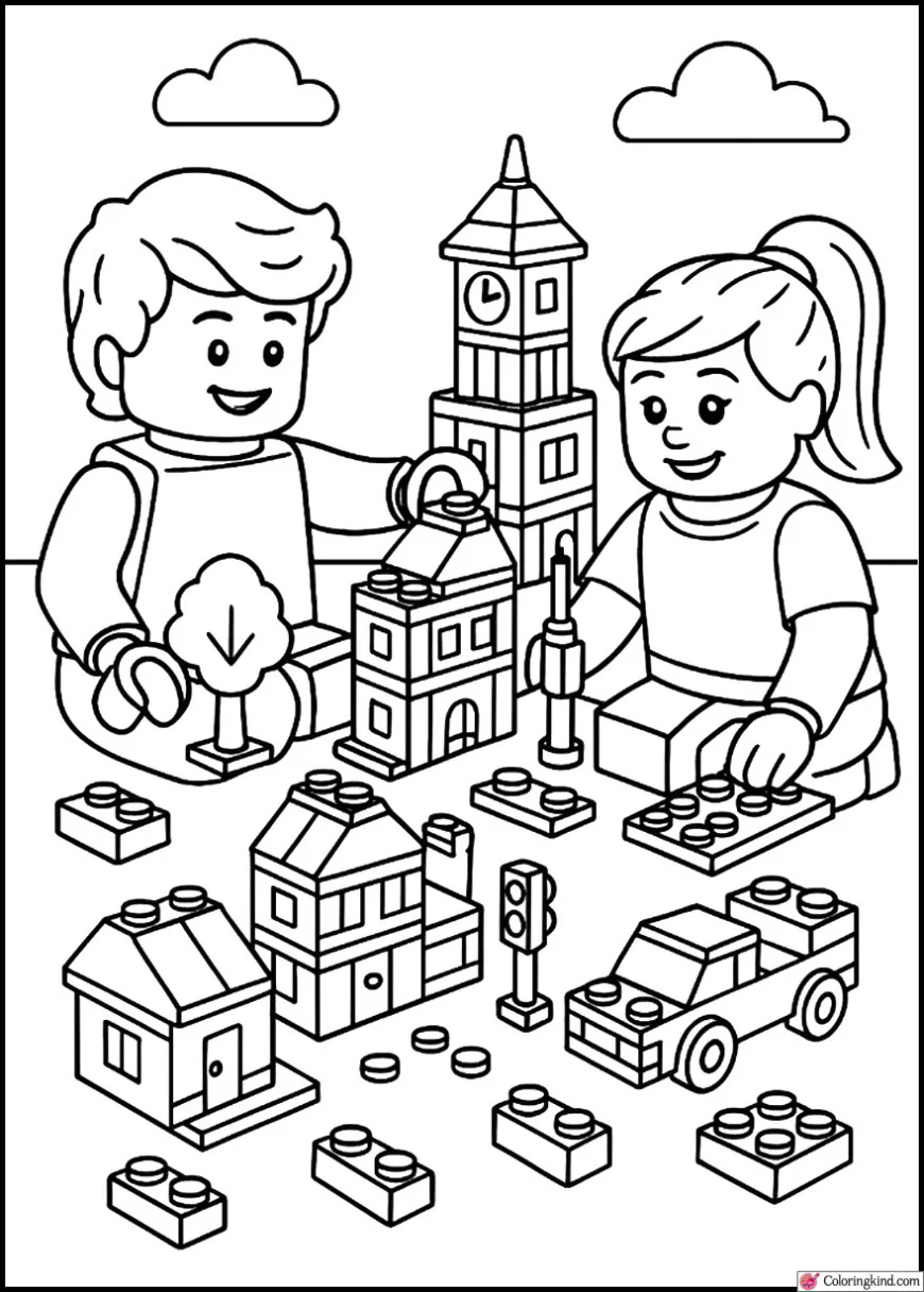 Kids Building a LEGO City Together