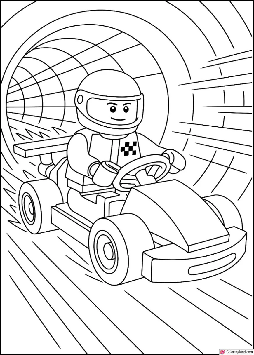 Racer using turbo boost through futuristic tunnel