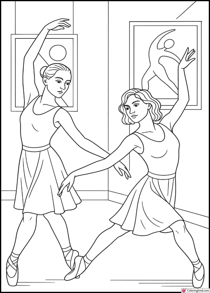 Modern Duo Performing in Art Gallery
